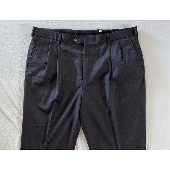 Brooks Brothers 1818 Madison Pleated/Cuffed Wool Dress Pants, Slacks. 43X29. - Picture 5 of 10